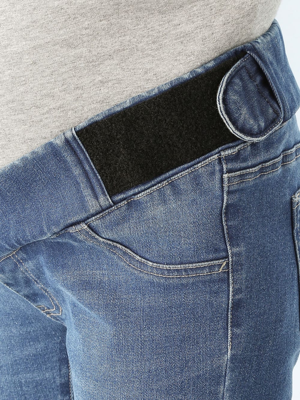 マタニティ パンツ|【産前産後対応】ストレッチハイブリッドデニムVパンツ【出産後も長く使える】