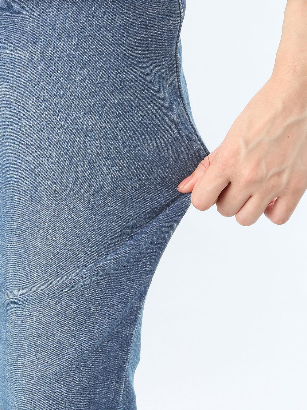 マタニティ パンツ|【産前産後対応】ストレッチハイブリッドデニムVパンツ【出産後も長く使える】