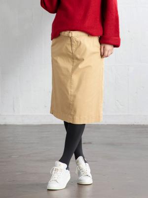 マタニティ スカート|【産前産後対応】モダール混なめらかタイトスカート|ベージュ