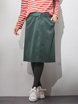 マタニティ スカート|【産前産後対応】モダール混なめらかタイトスカート|グリーン