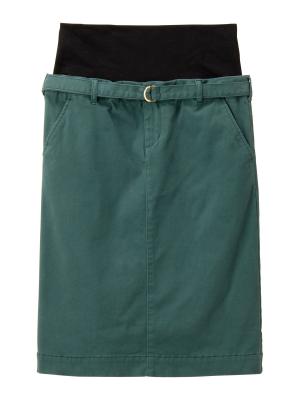 マタニティ スカート|【産前産後対応】モダール混なめらかタイトスカート|グリーン