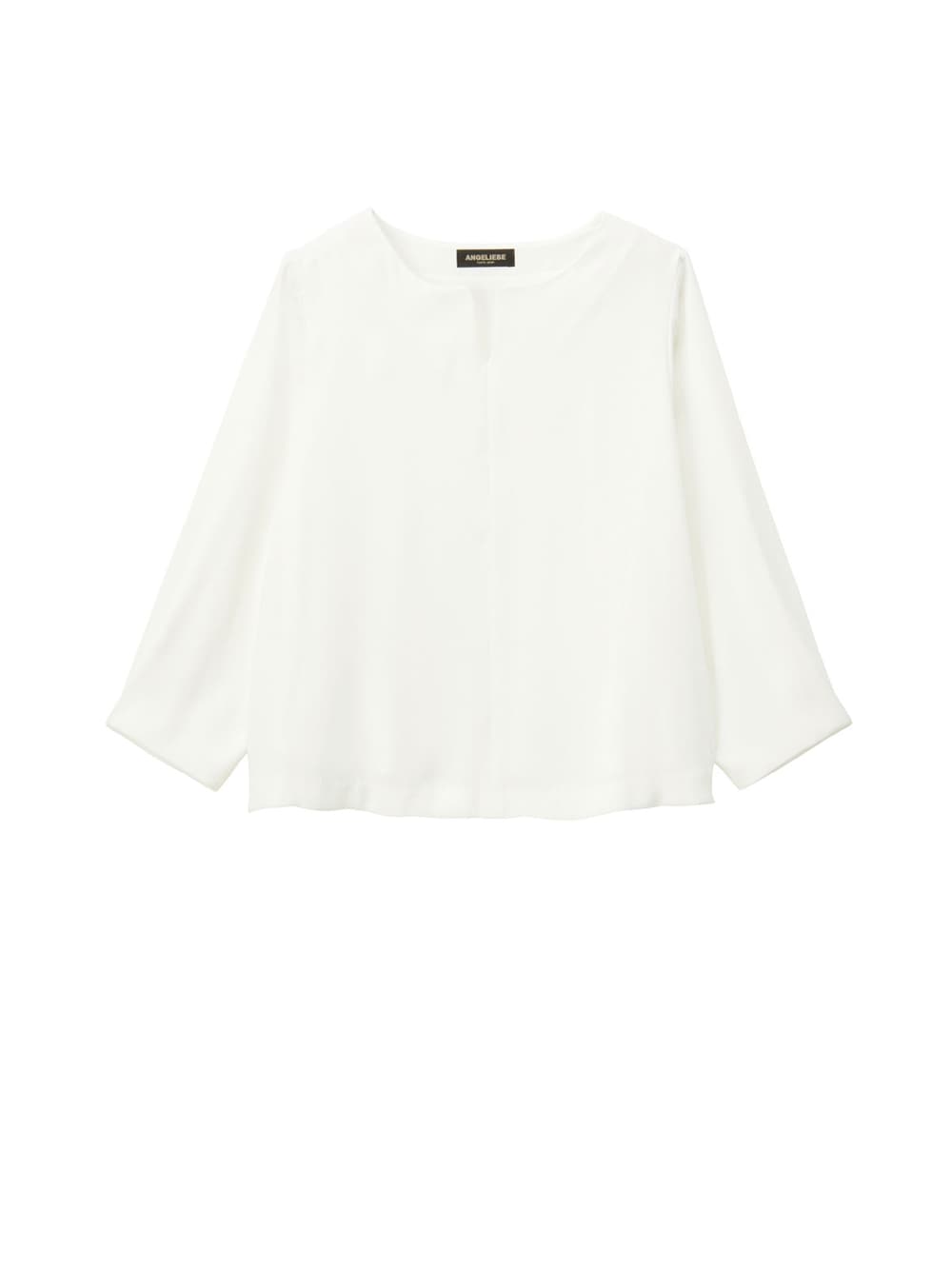 マタニティ トップス|ハイクォリティジョーゼットキーネックトップス　マタニティ・授乳服【出産後も長く使える】|アイボリー