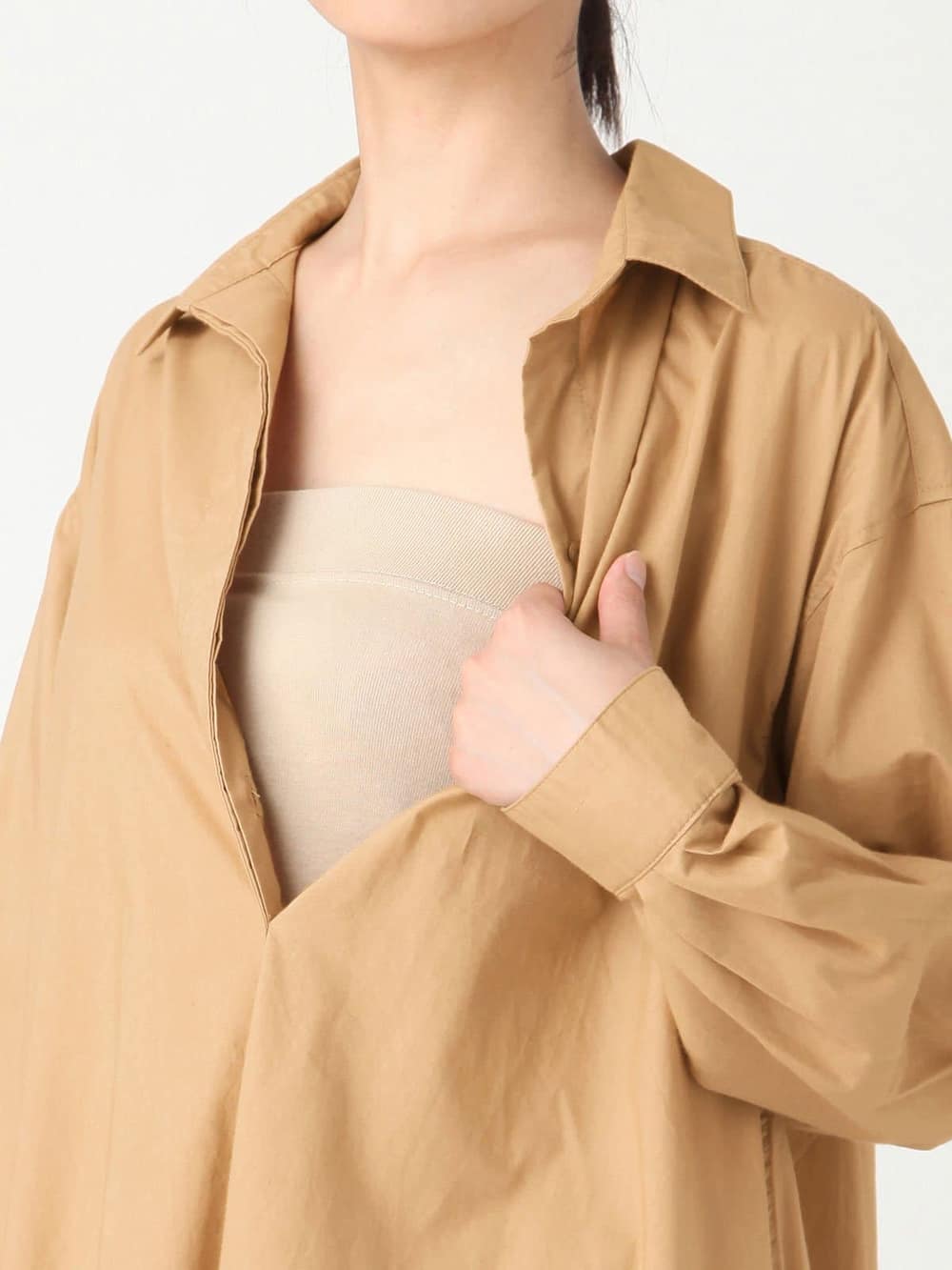 アウトレット|フレアシャツワンピース　マタニティ・授乳服【出産後も長く使える】