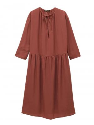 ワンピース|スキッパーワンピース　マタニティ・授乳服|ブラウン