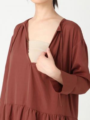 ワンピース|スキッパーワンピース　マタニティ・授乳服