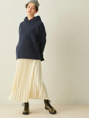 マタニティ スカート|アコーディオンプリーツロングスカート【出産後も長く使える】【産前産後対応】|アイボリー