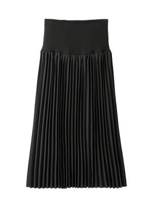 アコーディオンプリーツロングスカート【出産後も長く使える】【産前産後対応】 22895