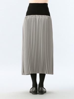 マタニティ スカート|アコーディオンプリーツロングスカート【出産後も長く使える】【産前産後対応】