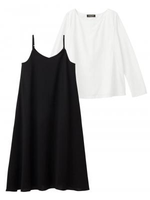 マタニティ ワンピース|【セット】キャミワンピース×授乳Tシャツ2点セット　マタニティ・授乳服【出産後も長く使える】