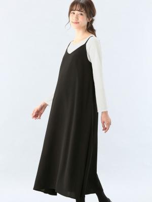 マタニティ ワンピース|【セット】キャミワンピース×授乳Tシャツ2点セット　マタニティ・授乳服【出産後も長く使える】