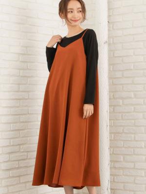 【セット】キャミワンピース×授乳Tシャツ2点セット　マタニティ・授乳服【出産後も長く使える】22896