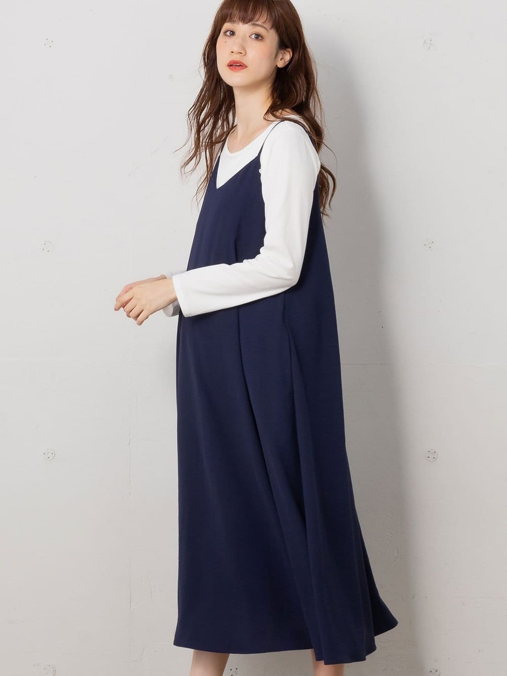 マタニティ ワンピース 授乳口付 セット キャミワンピース 授乳tシャツ2点セット マタニティウェア 授乳服通販 エンジェリーベ 公式