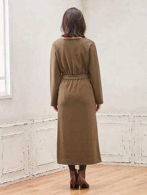 マタニティ ワンピース|Vicente for mom（ヴィセンテフォーマム） ジョーゼットタッチ強撚スムースカシュクールワンピース　マタニティ・授乳服