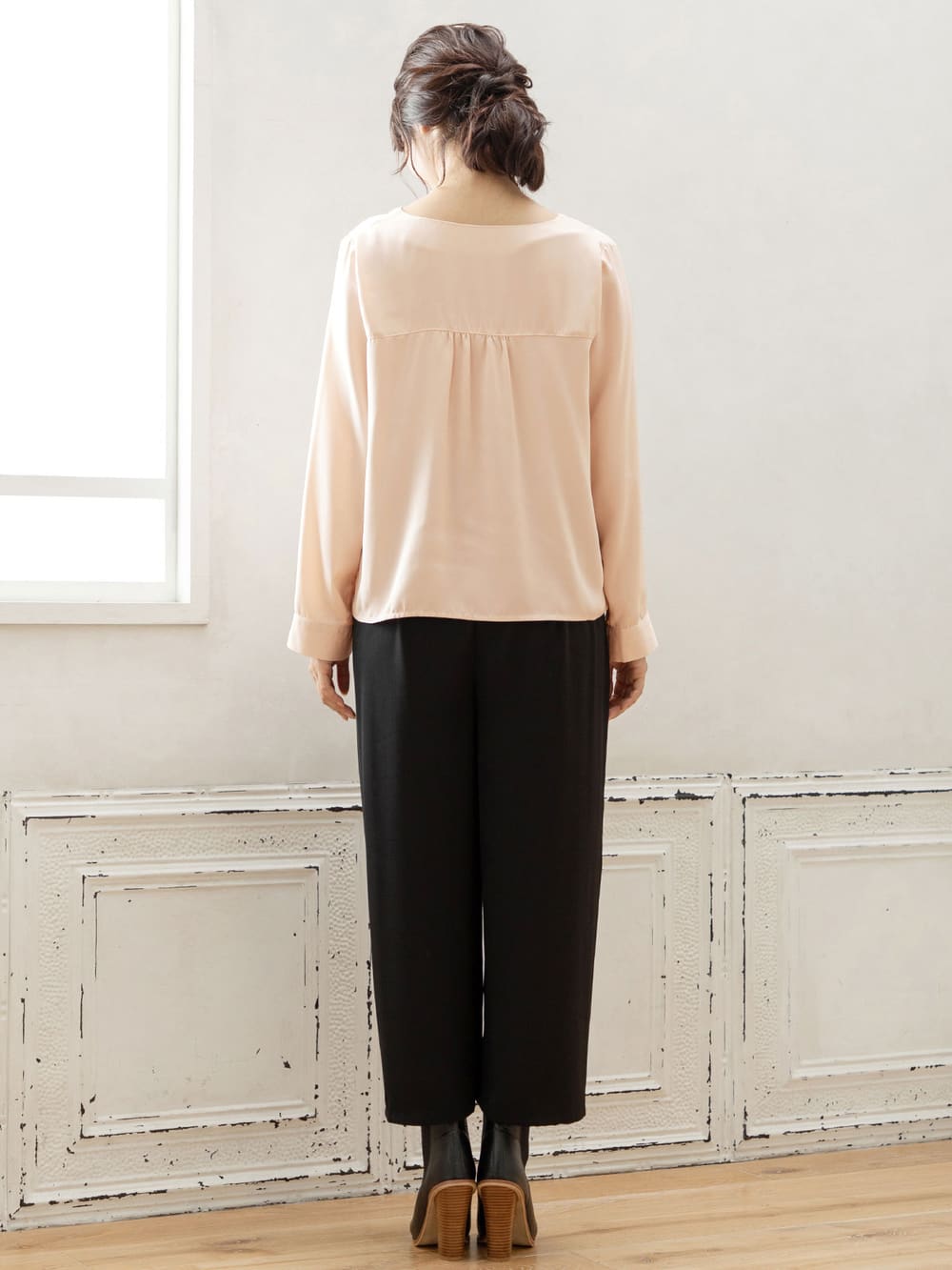 マタニティ トップス|【セットアップ可】ツイルスキッパーブラウス　マタニティ・授乳服【出産後も長く使える】