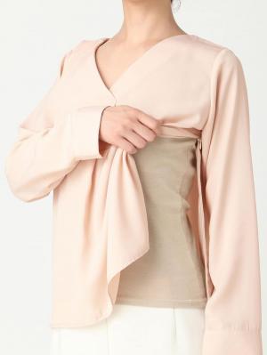 マタニティ トップス|【セットアップ可】ツイルスキッパーブラウス　マタニティ・授乳服【出産後も長く使える】