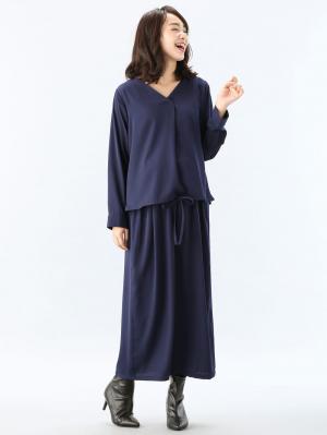 マタニティ トップス|【セットアップ可】ツイルスキッパーブラウス　マタニティ・授乳服【出産後も長く使える】