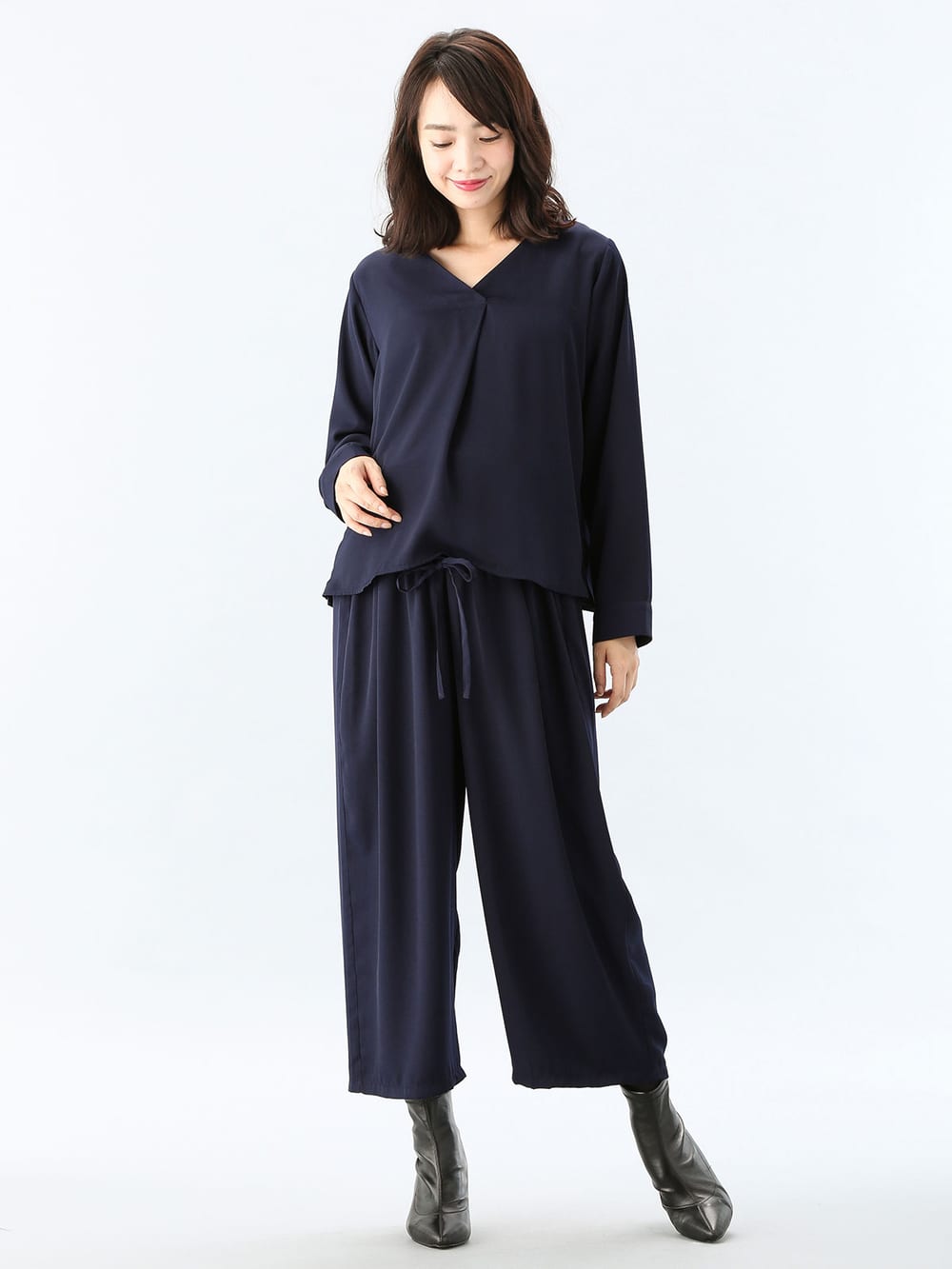 マタニティ トップス|【セットアップ可】ツイルスキッパーブラウス　マタニティ・授乳服【出産後も長く使える】