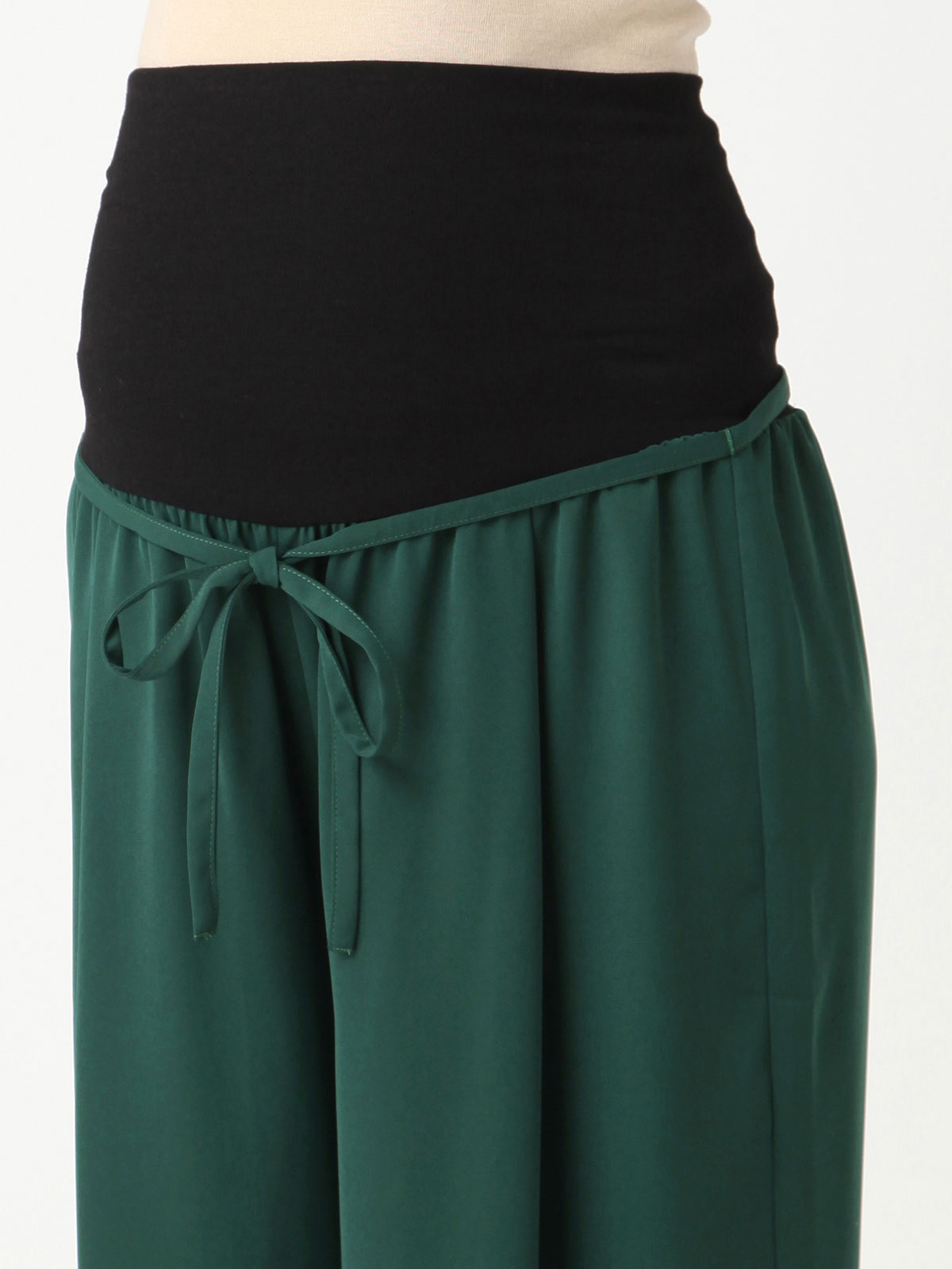 マタニティ パンツ|【産前産後対応】【セットアップ可】ツイルワイドパンツ【出産後も長く使える】