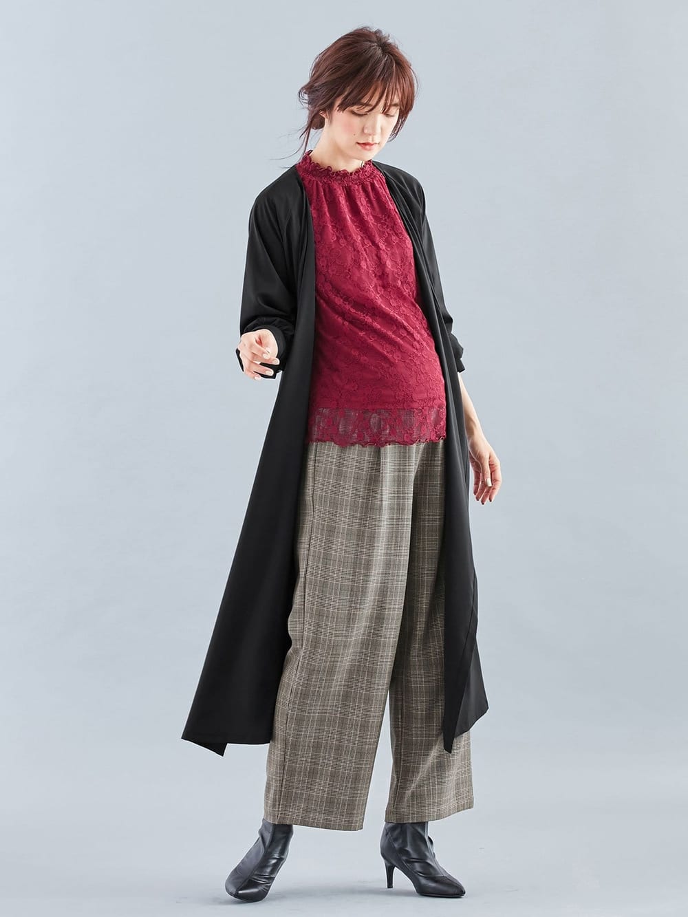 シワになりにくい】カシュクールトレンチライク2WAYワンピース マタニティ・授乳服【出産後も長く使える】 マタニティ ワンピース(品番：22909)  ｜マタニティウェア・授乳服通販｜ エンジェリーベ 公式