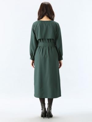 マタニティ ワンピース|【シワになりにくい】カシュクールトレンチライク2WAYワンピース　マタニティ・授乳服【出産後も長く使える】