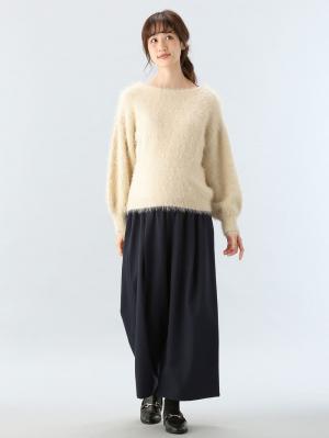 株主優待カテゴリー|【産前産後対応】T/Rツイルタックワイドパンツ