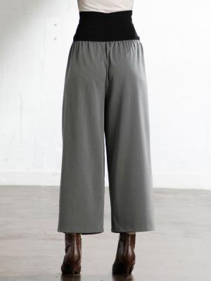 株主優待カテゴリー|【産前産後対応】T/Rツイルタックワイドパンツ