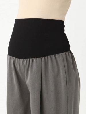 株主優待カテゴリー|【産前産後対応】T/Rツイルタックワイドパンツ