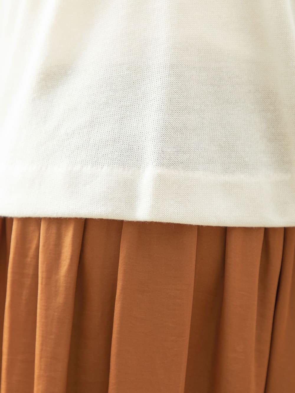 マタニティ ワンピース|八分袖異素材ギャザーロングワンピース　マタニティ・授乳服