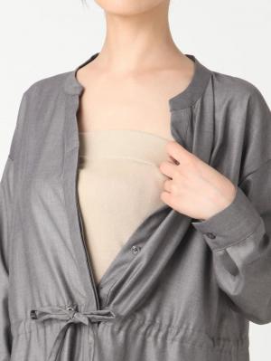 アウトレット|羽織にもなるツイル2WAYシャツワンピース マタニティ・授乳服【出産後も長く使える】