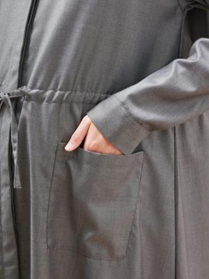 アウトレット|羽織にもなるツイル2WAYシャツワンピース マタニティ・授乳服【出産後も長く使える】