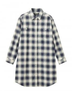 マタニティ ワンピース|シャツワンピース　マタニティ・授乳服【出産後も長く使える】|ネイビー