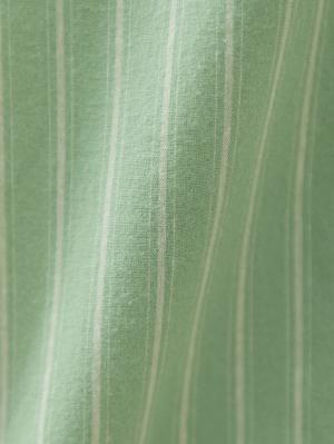 マタニティ パジャマ・ルームウェア|【授乳口付】ストライプ綿起毛ネグリジェ