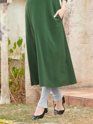 マタニティ パンツ|【マタニティ・授乳服】【産前産後対応】【親子コーデ可】リブスリットレギンス【出産後も長く使える】|杢グレー