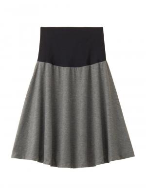 マタニティ ワンピース|【セット】キーネックトップス＆フレアスカートセットアップ　マタニティ・授乳服【出産後も長く使える】