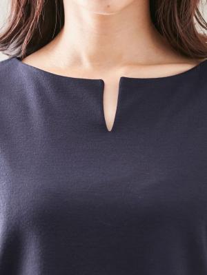 マタニティ ワンピース|【セット】キーネックトップス＆フレアスカートセットアップ　マタニティ・授乳服【出産後も長く使える】