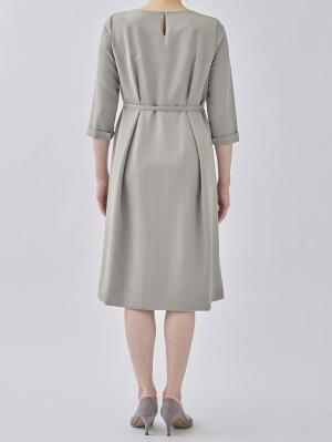 マタニティ ワンピース|タックベルテッドワンピース マタニティ・授乳服【出産後も長く使える】