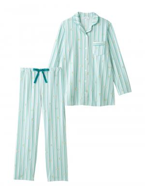 マタニティ パジャマ・ルームウェア|mutti ei（ムッティアイ）【授乳しやすい】エステルベア天竺フラワーストライププリントパジャマ