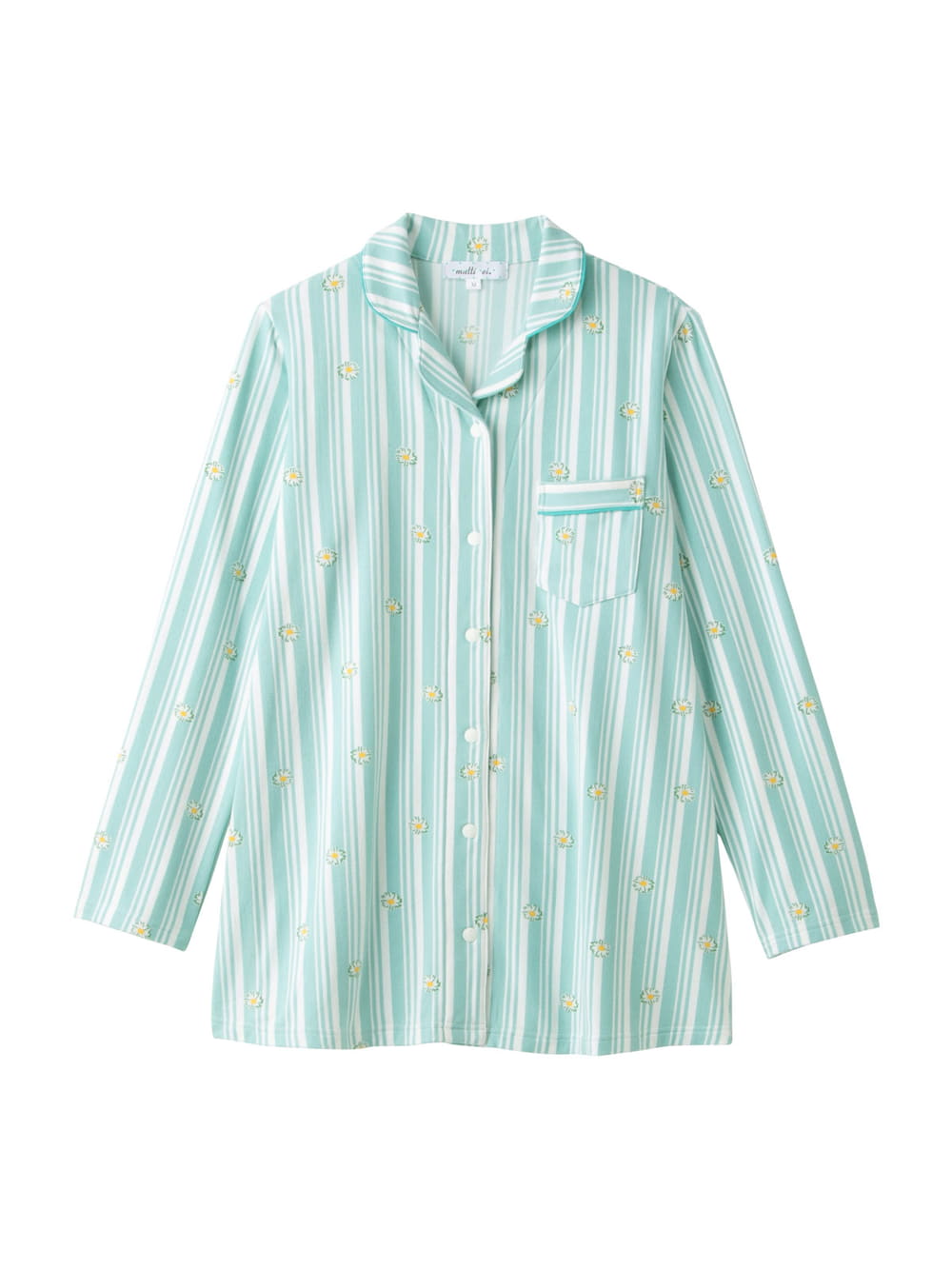 マタニティ パジャマ・ルームウェア|mutti ei（ムッティアイ）【授乳しやすい】エステルベア天竺フラワーストライププリントパジャマ