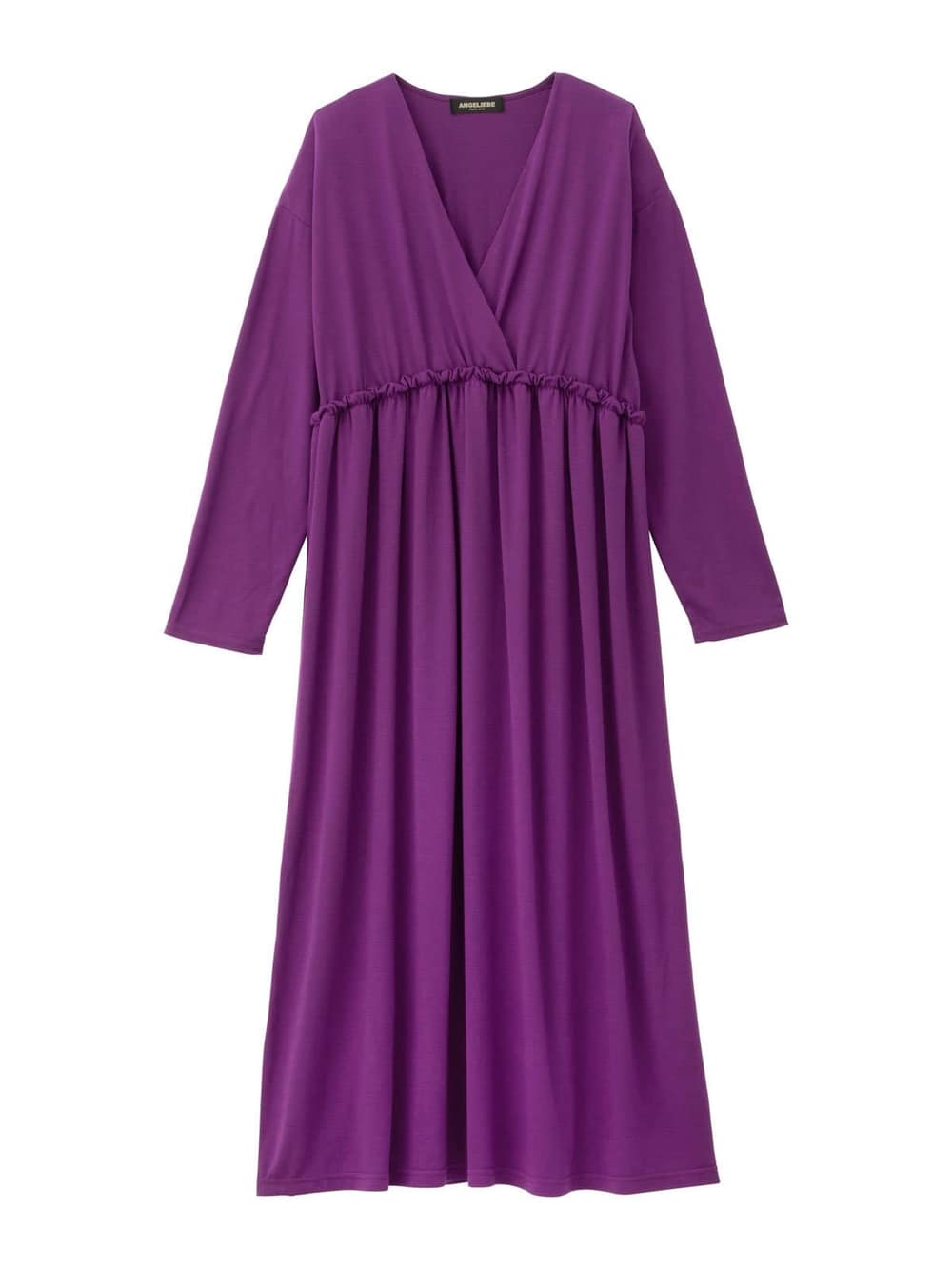 マタニティ ワンピース|カシュクールロングワンピース　マタニティ・授乳服【出産後も長く使える】|パープル