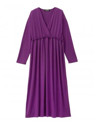 カシュクールロングワンピース　マタニティ・授乳服【出産後も長く使える】22989