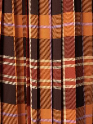 マタニティ スカート|【産前産後対応】チェックプリーツスカート【出産後も長く使える】