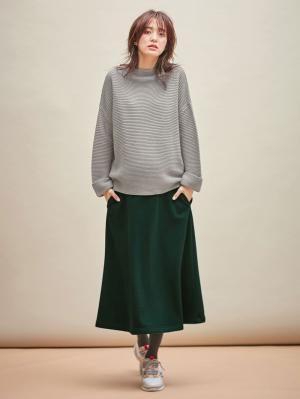 アウトレット|ウール混ハイネックニット　マタニティ・授乳服【出産後も長く使える】