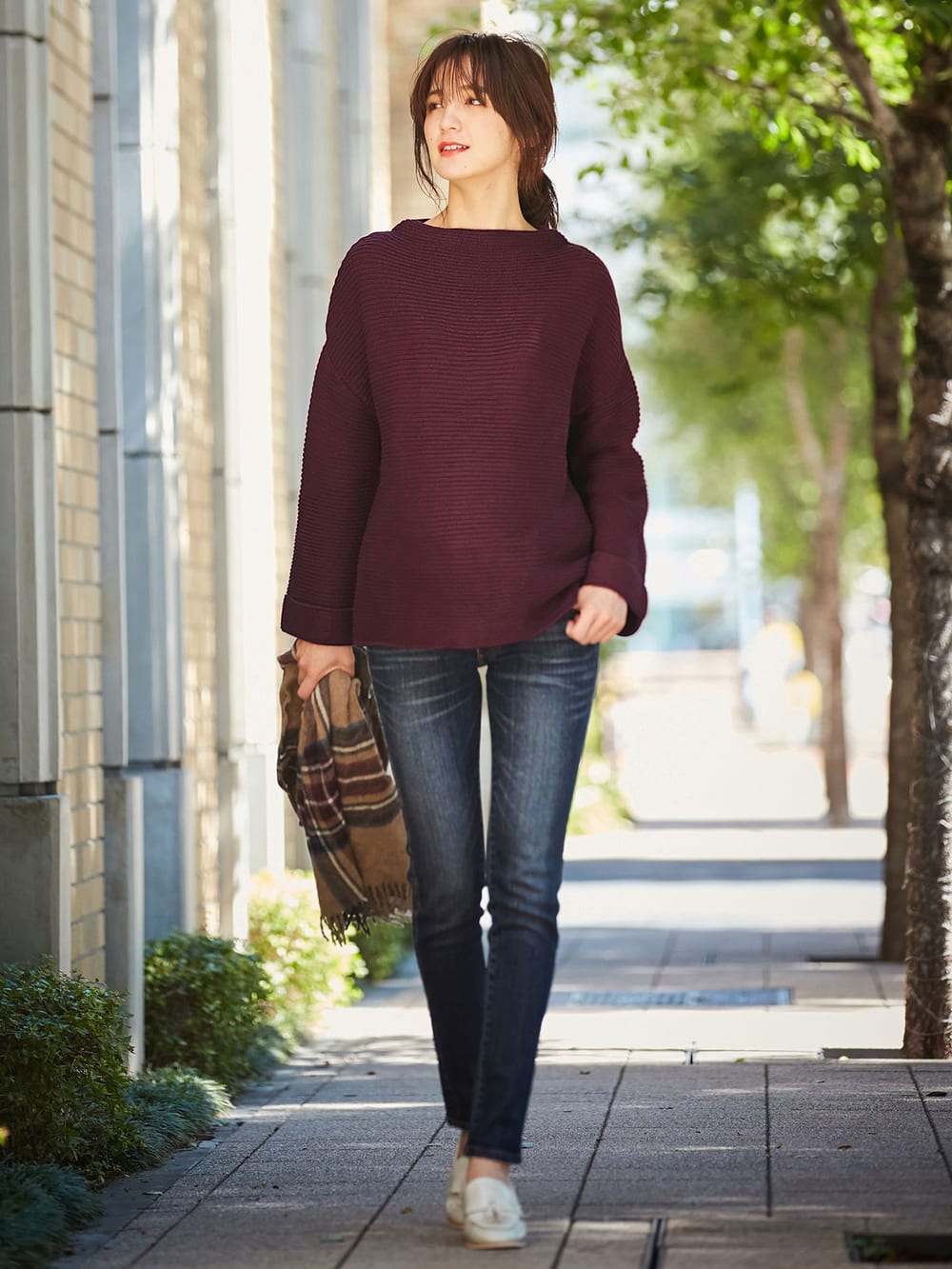 アウトレット|ウール混ハイネックニット　マタニティ・授乳服【出産後も長く使える】