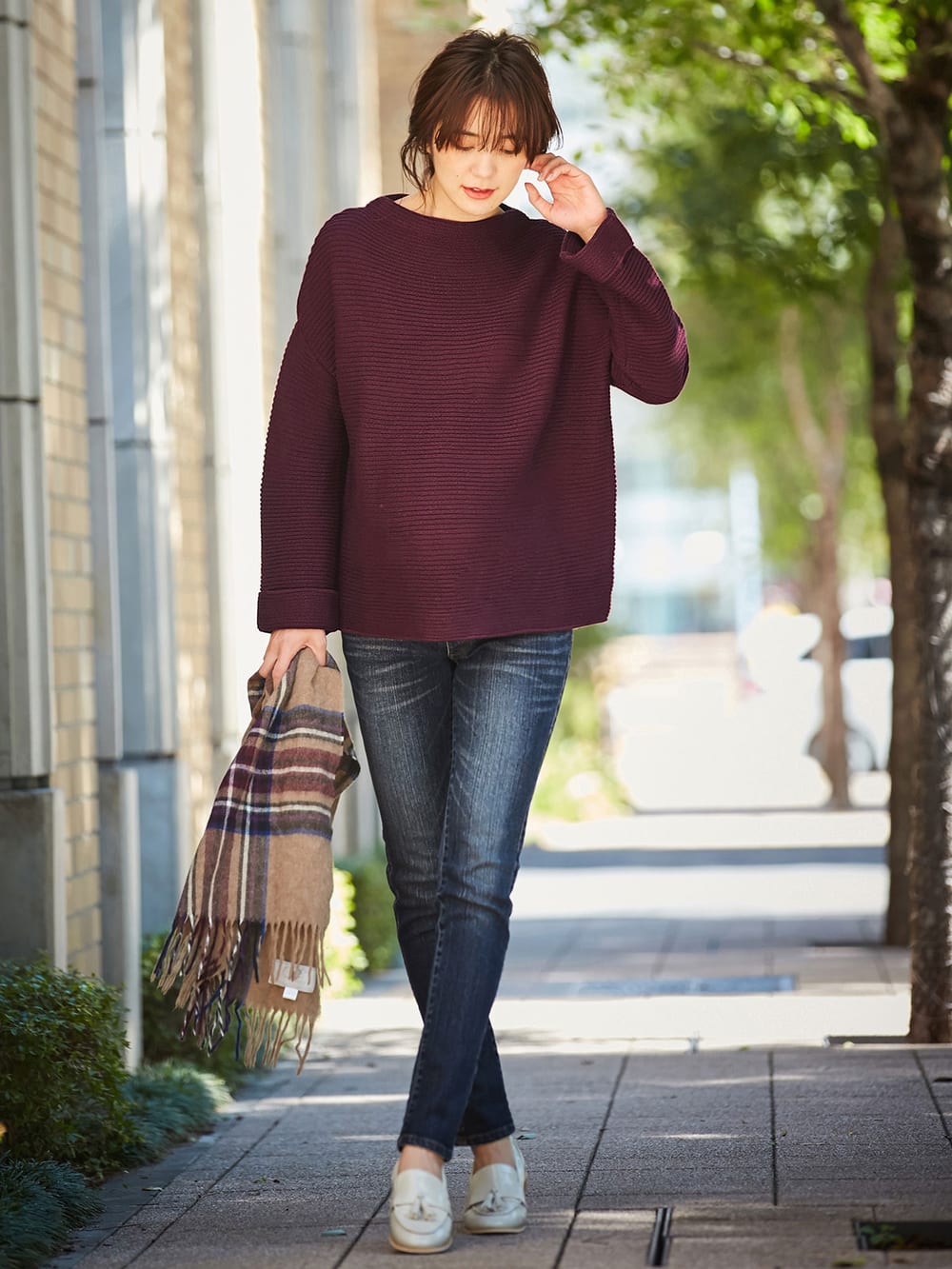 アウトレット|ウール混ハイネックニット　マタニティ・授乳服【出産後も長く使える】