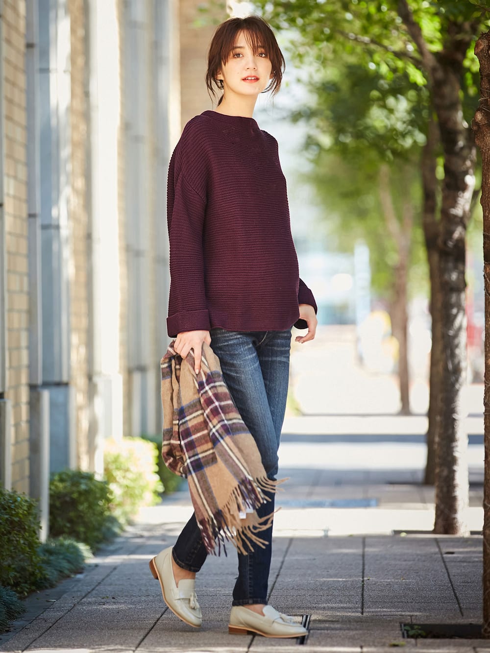 アウトレット|ウール混ハイネックニット　マタニティ・授乳服【出産後も長く使える】