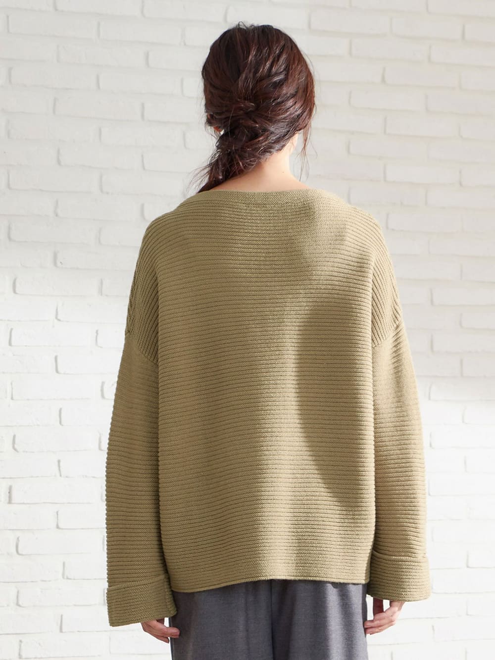 アウトレット|ウール混ハイネックニット　マタニティ・授乳服【出産後も長く使える】