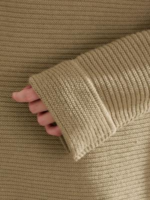 アウトレット|ウール混ハイネックニット　マタニティ・授乳服【出産後も長く使える】