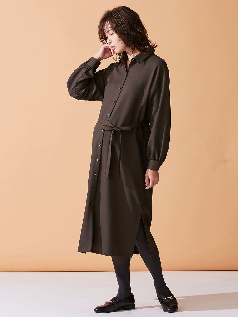 マタニティ ワンピース 産前産後対応 ツイルシャツワンピース マタニティウェア 授乳服通販 エンジェリーベ 公式 マタニティ ワンピース 産前産後対応 ツイルシャツワンピース マタニティウェア 授乳服通販 エンジェリーベ 公式