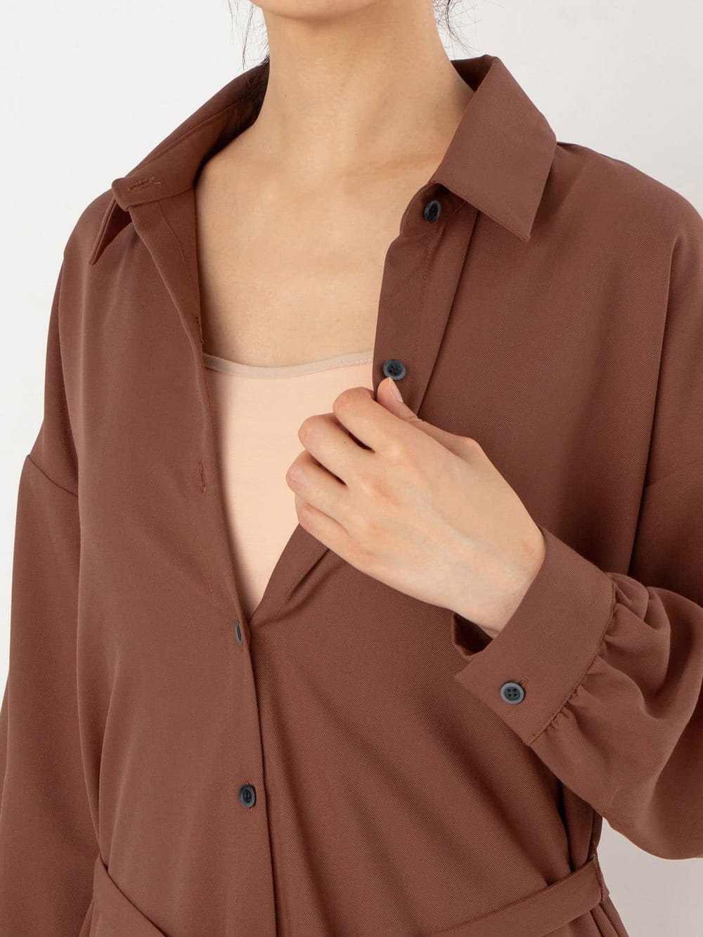 マタニティ ワンピース|ツイルシャツワンピース　マタニティ・授乳服