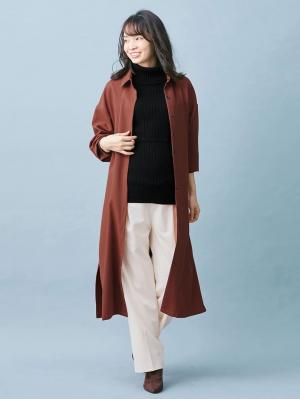 マタニティ ワンピース|ツイルシャツワンピース　マタニティ・授乳服